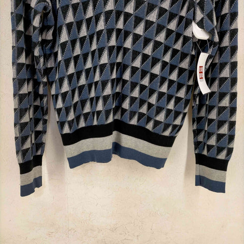 ホワイトマウンテニアリング WHITE MOUNTAINEERING 幾何学模様 Vネックニット メンズ JPN:S