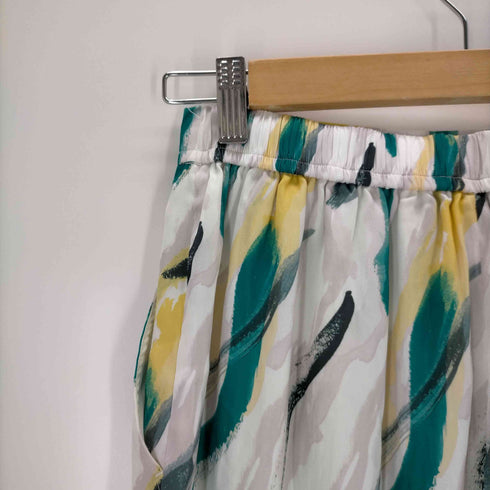 グリーンレーベルリラクシング GREEN LABEL RELAXING アート プリント パンツ レディース FREE