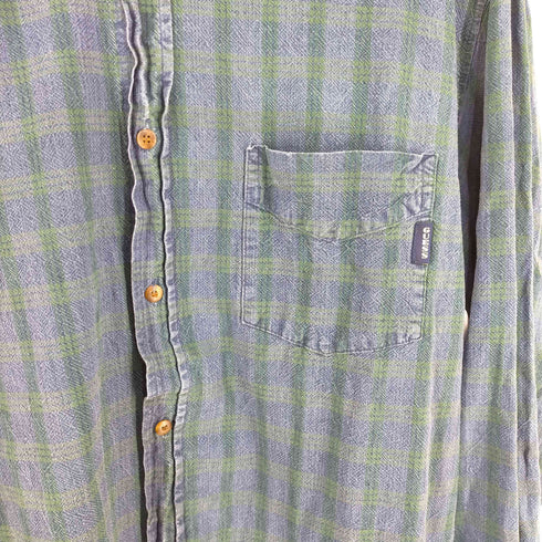 ゲス GUESS チェック BDコットンネルシャツ メンズ import:L
