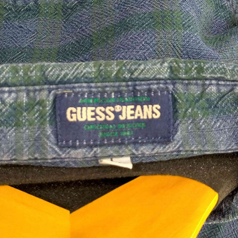 ゲス GUESS チェック BDコットンネルシャツ メンズ import:L