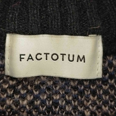 ファクトタム FACTOTUM Leopard Boucle Hi-neck Knit メンズ JPN:46