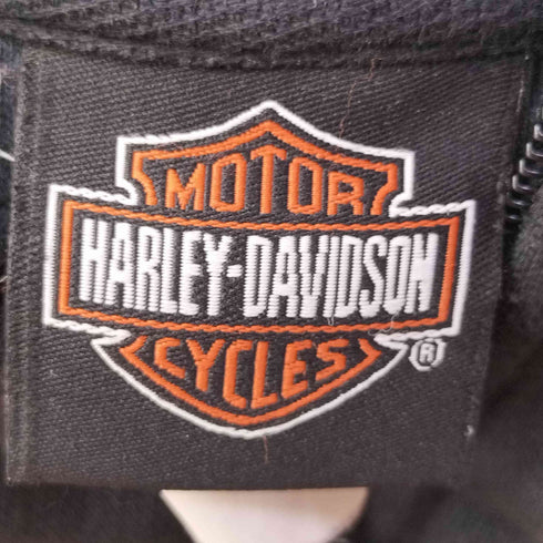 ハーレーダヴィットソン HARLEY DAVIDSON ロゴ刺繍 ジップアップ パーカー メンズ