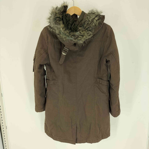 カルバンクラインジーンズ Calvin Klein Jeans 裏地キルティング 比翼 ファー モッズ コート レディース import:L