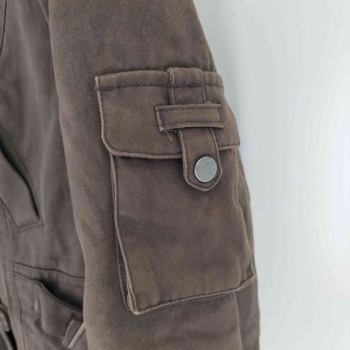 カルバンクラインジーンズ Calvin Klein Jeans 裏地キルティング 比翼 ファー モッズ コート レディース import:L