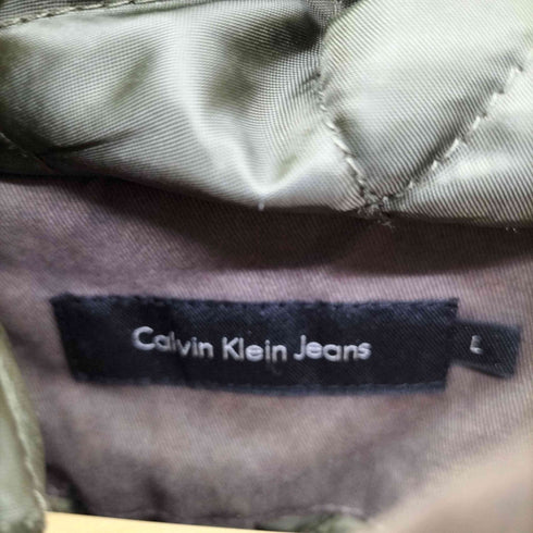 カルバンクラインジーンズ Calvin Klein Jeans 裏地キルティング 比翼 ファー モッズ コート レディース import:L
