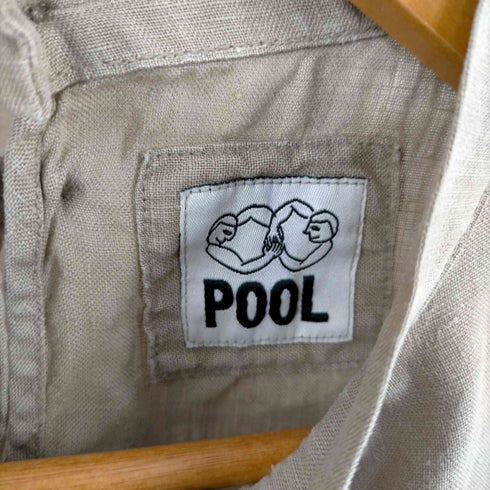 プール POOL リネンスタンドカラープルオーバーシャツ レディース