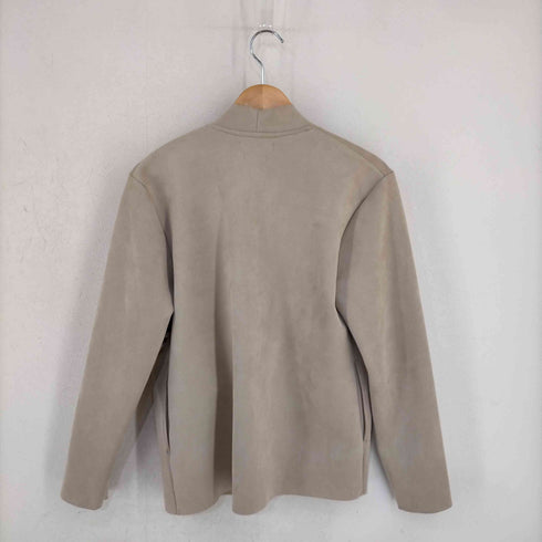 モルガンオム MORGAN HOMME フェイクスウェード ボタンレスノーカラーカーディガン メンズ JPN:M