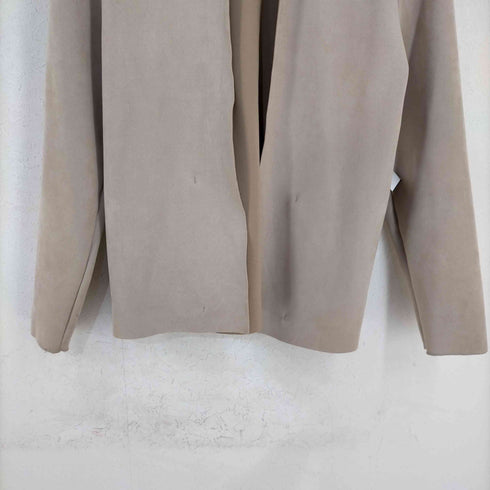モルガンオム MORGAN HOMME フェイクスウェード ボタンレスノーカラーカーディガン メンズ JPN:M