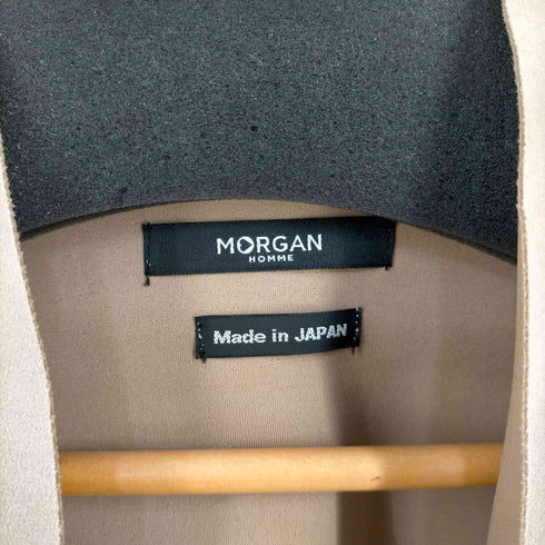 モルガンオム MORGAN HOMME フェイクスウェード ボタンレスノーカラーカーディガン メンズ JPN:M