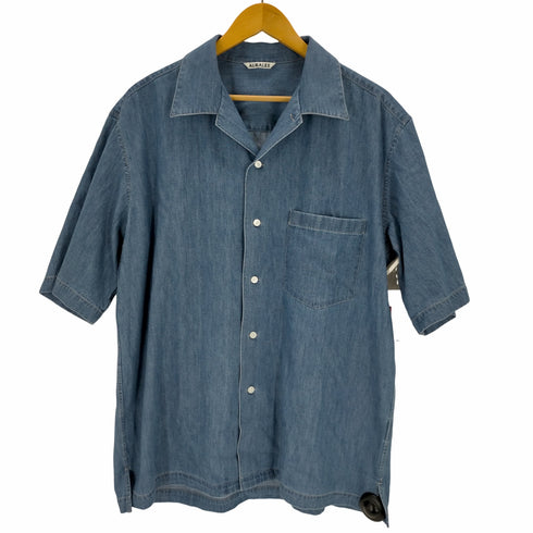オーラリー AURALEE 24SS SELVEDGE SUPER LIGHT DENIM HALF SLEEVED SHIRT メンズ JPN:4
