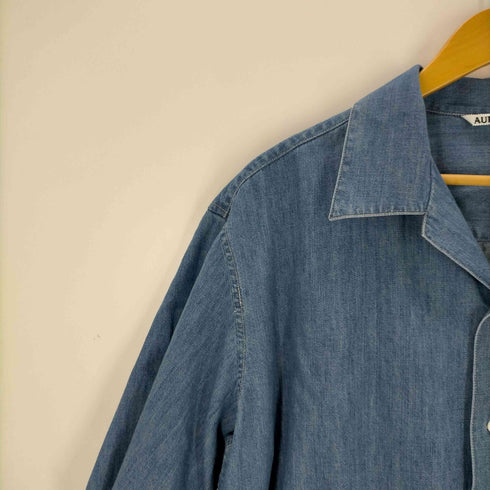 オーラリー AURALEE 24SS SELVEDGE SUPER LIGHT DENIM HALF SLEEVED SHIRT メンズ JPN:4