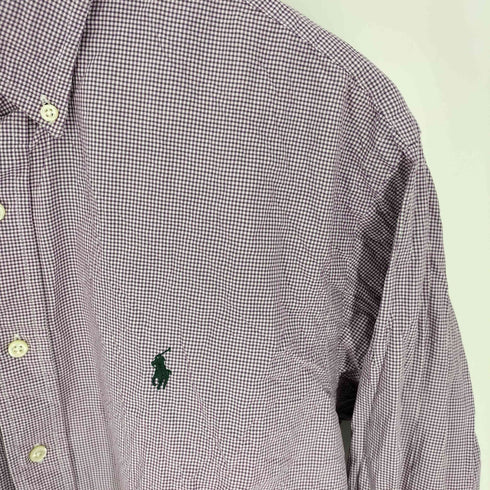 ラルフローレン RALPH LAUREN CLASSIC FIT ポニー刺繍 ボタンダウン L/S チェック シャツ メンズ 16 1/2