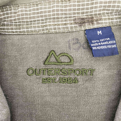 OUTER SPORT ダブルポケット ボタンダウン L/S ワーク シャツ メンズ import:M