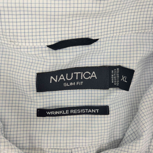 ノーティカ NAUTICA SLIM FIT WRINKLE RESISTANT ボタンダウン L/S シャツ メンズ import:XL