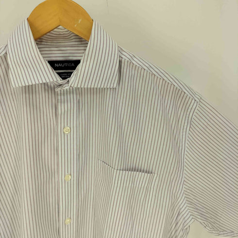 ノーティカ NAUTICA CLASSIC FIT ポケット ストライプ L/S ノンアイロン シャツ メンズ