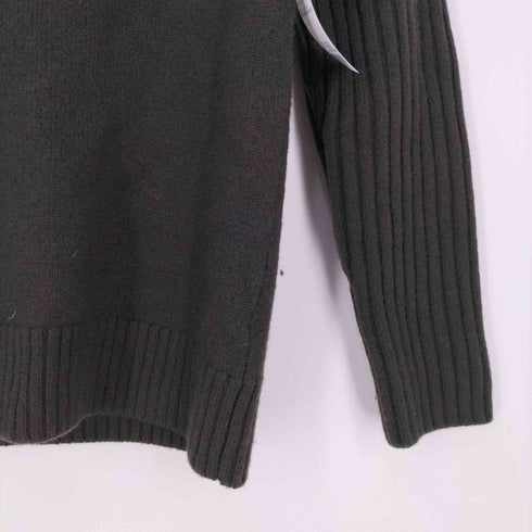 バーバリーブラックレーベル BURBERRY BLACK LABEL ワンポイントロゴ刺繍 ハイネック ラムウールニット メンズ JPN:2