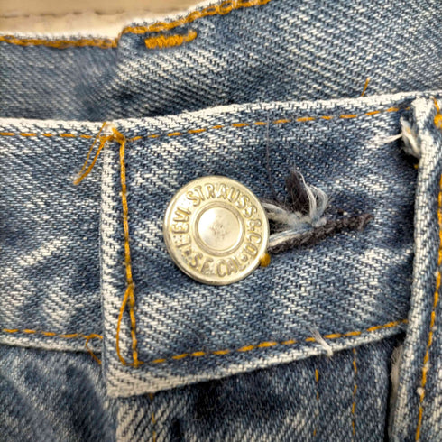 リーバイス Levis 90-00s バレンシア ボタン裏555 ボタンフライショートデニムパンツ レディース