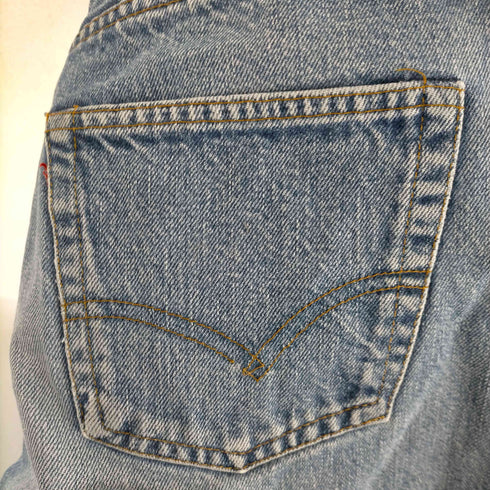 リーバイス Levis 90-00s バレンシア ボタン裏555 ボタンフライショートデニムパンツ レディース