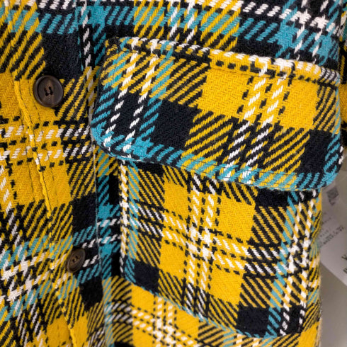 ザラ ZARA フラップポケット チェック シャツジャケット メンズ import:M