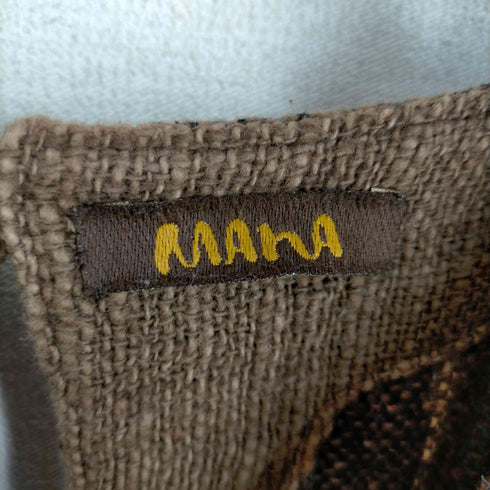 マナ MANA 総柄 サイドスリット コットンワンピース レディース