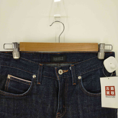バーニーズニューヨーク BARNEYS NEWYORK 5Pジップフライインディゴデニムパンツ セルビッジ メンズ 28