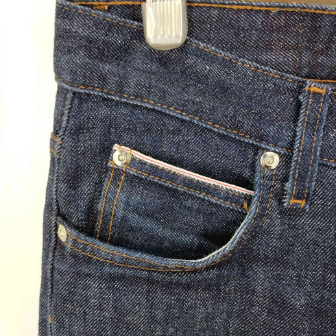 バーニーズニューヨーク BARNEYS NEWYORK 5Pジップフライインディゴデニムパンツ セルビッジ メンズ 28