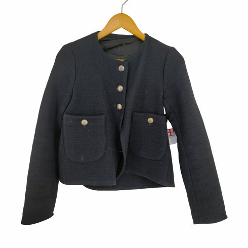ザラ ZARA メタルボタン ツイードジャケット レディース import:XS