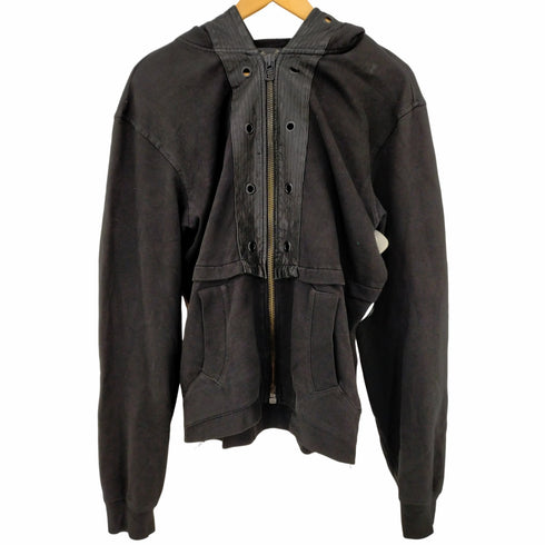 public school nyc パネルラムレザー ホールデザインジップパーカー メンズ JPN:M