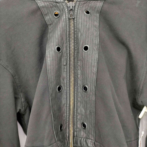 public school nyc パネルラムレザー ホールデザインジップパーカー メンズ JPN:M