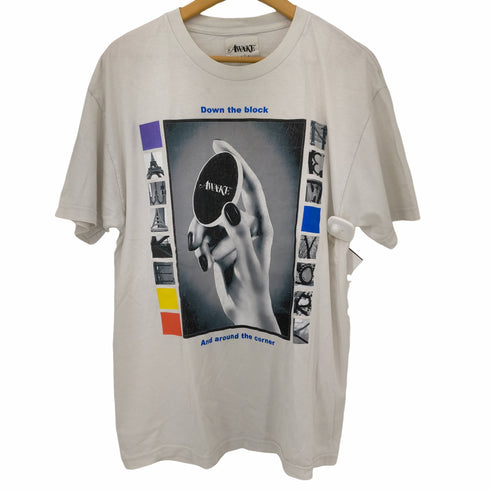アウェイク AWAKE 18AW Down The Block T フロントプリントTシャツ メンズ import:L