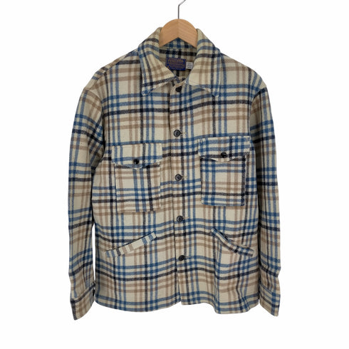 ペンドルトン PENDLETON 70S USA製 PURE VIRGIN WOOL チェック ウール シャツ ジャケット メンズ import:S