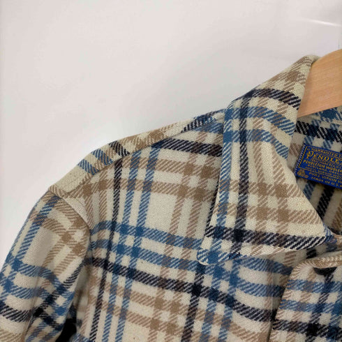 ペンドルトン PENDLETON 70S USA製 PURE VIRGIN WOOL チェック ウール シャツ ジャケット メンズ import:S