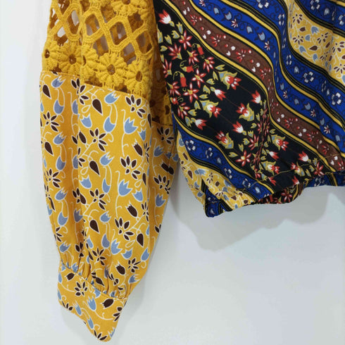 スライ SLY VALLEY FLOWER CROPPED TOPS 総柄ショート丈ブラウス レディース JPN:1