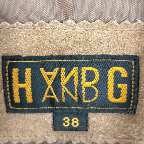 HUNDG カウレザー スウェード レザースモック メンズ 38