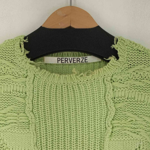 パーバーズ PERVERZE Wave Stripe Crash Knit Top レディース FREE