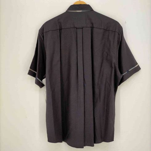 ブラックレーベルクレストブリッジ BLACK LABEL CRESTBRIDGE リブ切替 ボタンダウン半袖シャツ メンズ LL