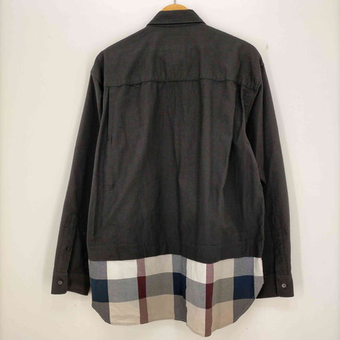 ブラックレーベルクレストブリッジ BLACK LABEL CRESTBRIDGE CB CRESTBRIDGEロゴ刺繍 チェック切替 長袖シャツ メンズ L