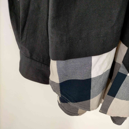 ブラックレーベルクレストブリッジ BLACK LABEL CRESTBRIDGE CB CRESTBRIDGEロゴ刺繍 チェック切替 長袖シャツ メンズ L