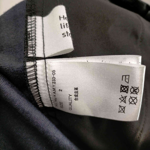 ヘイライフストア Hey life store フェイクレザーフレアパンツ メンズ JPN:2