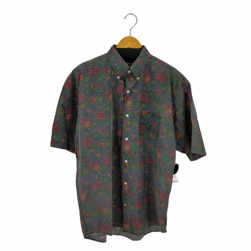 バナナリパブリック BANANA REPUBLIC 花柄アロハシャツ コットンシャツ ボタンダウン レディース L