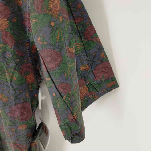 バナナリパブリック BANANA REPUBLIC 花柄アロハシャツ コットンシャツ ボタンダウン レディース L