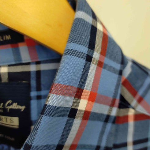 インターナショナルギャラリービームス International Gallery BEAMS CUSTOM SLIM 半袖チェック柄シャツ メンズ L