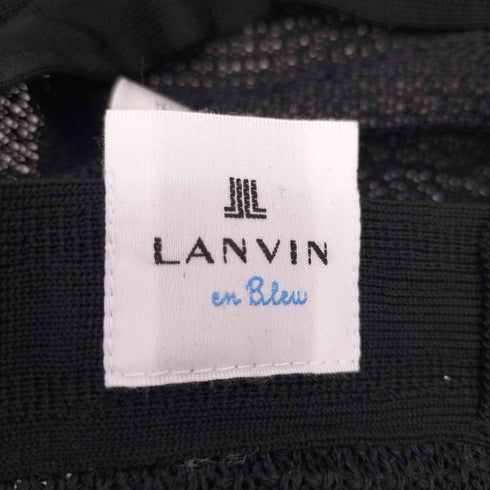 ランバンオンブルー LANVIN en Bleu 和紙 ロゴ金具 キャスケット レディース M~S