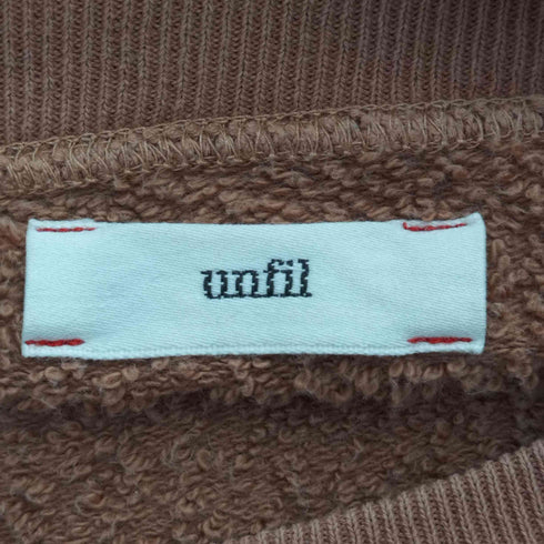 アンフィル unfil ペーパー&コットンテリースウェットシャツプルオーバー カットオフ スウェット レディース JPN:1
