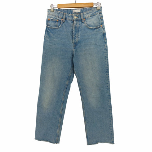 ザラ ZARA カットオフ ハイライズ デニム パンツ レディース US:28-29