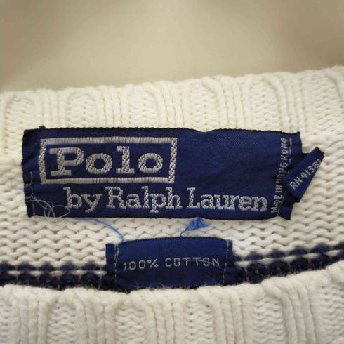 ポロバイラルフローレン Polo by RALPH LAUREN ポニー刺繍 プルオーバー ボーダーニット メンズ import:M