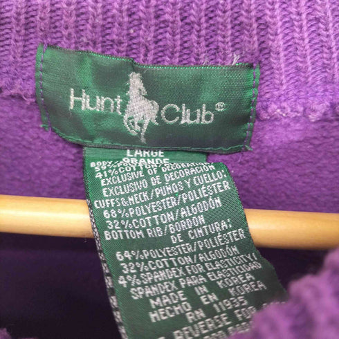 ハントクラブ HUNT CLUB 90~2000s リブニット切替スウェット メンズ L