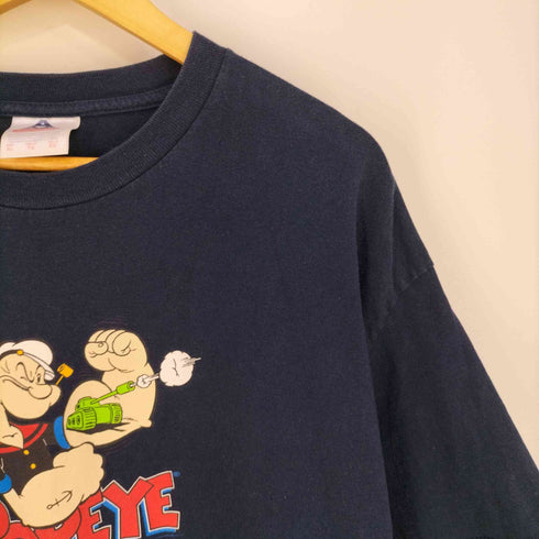 アルスタイルアパレルアクティブウェアー ALSTYLE APPAREL & ACTIVEWEAR 90s USA製 キャラクタープリントクルーネックTシャツ メンズ import:XL