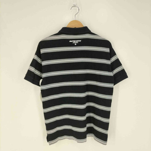 エーエイプバイアベイシングエイプ AAPE BY A BATHING APE NOW BORDER POLO ラバーロゴ ボーダーポロシャツ メンズ JPN:S