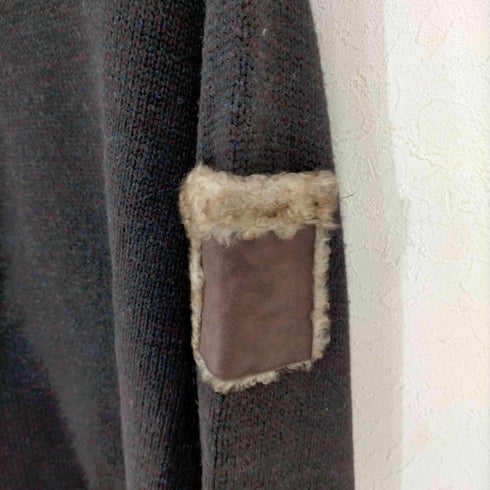 トラサルディ ジーンズ TRUSSARDI JEANS エルボーパッチ モックネックニット メンズ